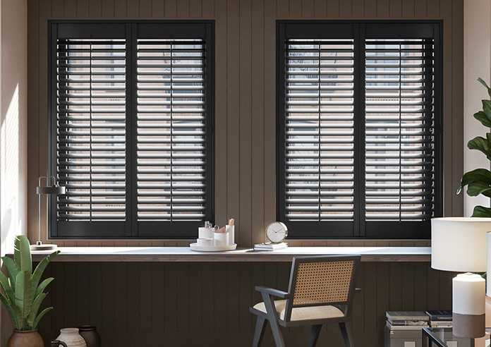 Kensington, Onyx Black - Full Height Plantation Shutter - Image 3